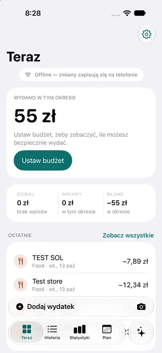 Spendwise — Jaśniejszy obraz Twoich pieniędzy.