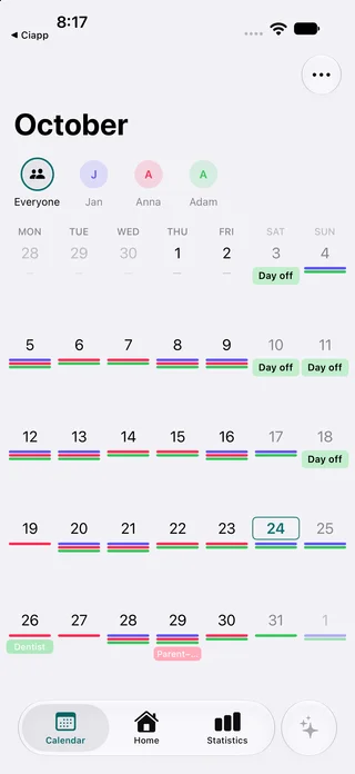 Timefold — A shared calendar